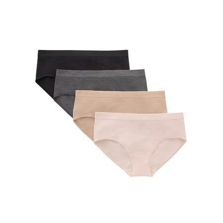Tween Underwear Hipster, 4-Pack, Seamless Panties, Stretch - C11 - 495