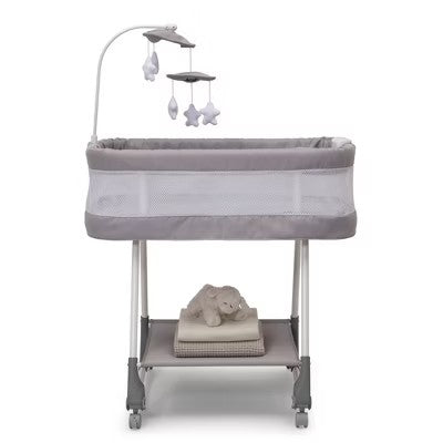 Simmons Kids' Shooting Star Rocking Bassinet with Airflow Mesh - Platinum - D8 - 533