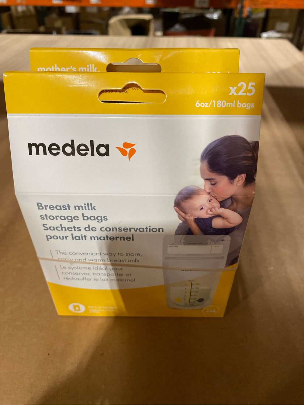 (Lot of 2) Medela Breast Milk Storage Bags, 6oz/180ml, Clear with Measurements, 68060, 25 Count - K9 - 510