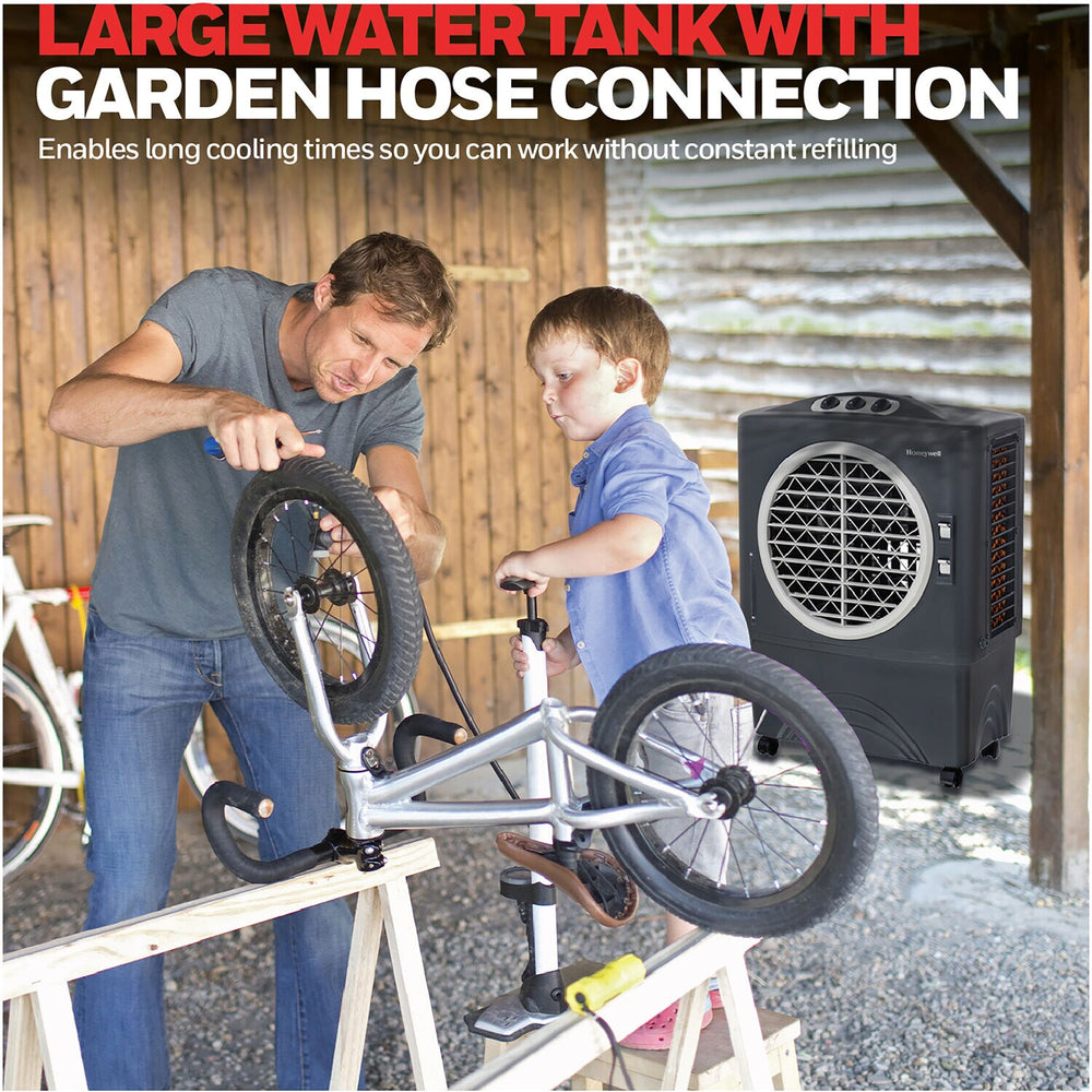 Honeywell 1062-CFM 3-Speed Indoor/Outdoor Portable Evaporative Cooler for 610-sq ft (Motor Included) -H5-0006
