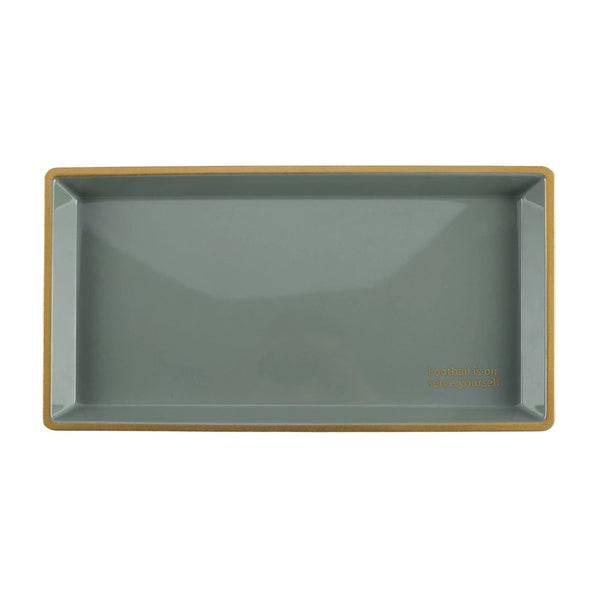Cook with Color Rectangular "Football Is on Serve Yourself" Platter Sage/Gold - 1023