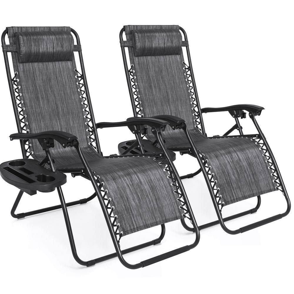 Zero Gravity Reclining Lawn Chair — Gray — F40