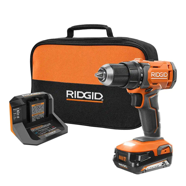18V Cordless 1/2 in. Drill/Driver Kit with (1) 2.0 Ah Battery and Charger - K277 - Tested and working
