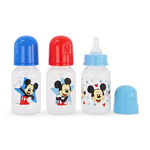 Baby Bottles 5 Oz for Boys and Girls 3 Pack of Disney Mickey Starboy Infant Bottles for Newborns and All Babies BPA-Free Plastic Baby Bottle for Baby - L13 - 700