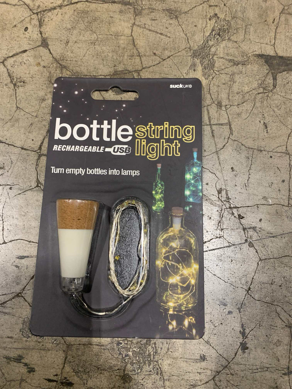 Suck UK Rechargeable Cork LED String Lights - USB Fairy Lights for Wine Bottles, Whiskey & Jars - Set Mood Lighting & Home Decor - Recycle Empty Bottles to Party Lights - Novelty Gift for Light Lovers -K8-0513