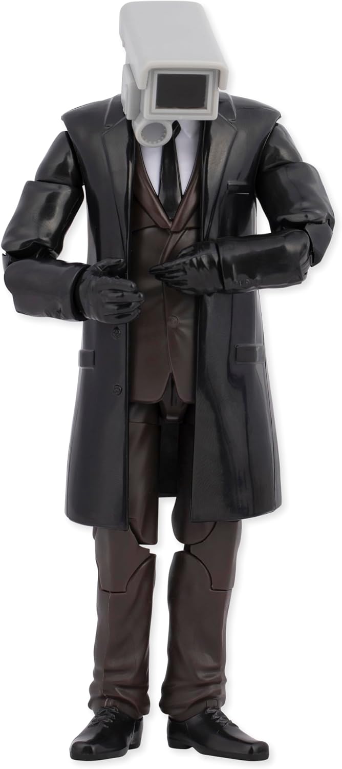 Skibidi Toilet Figurine de Cam raman de luxe, figurines de collection, produit sous licence officielle, noir 1407