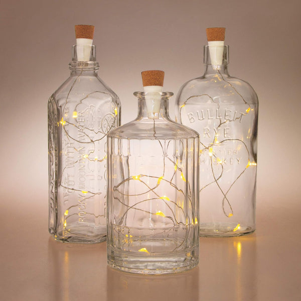 Suck UK Rechargeable Cork LED String Lights - USB Fairy Lights for Wine Bottles, Whiskey & Jars - Set Mood Lighting & Home Decor - Recycle Empty Bottles to Party Lights - Novelty Gift for Light Lovers -K8-0515