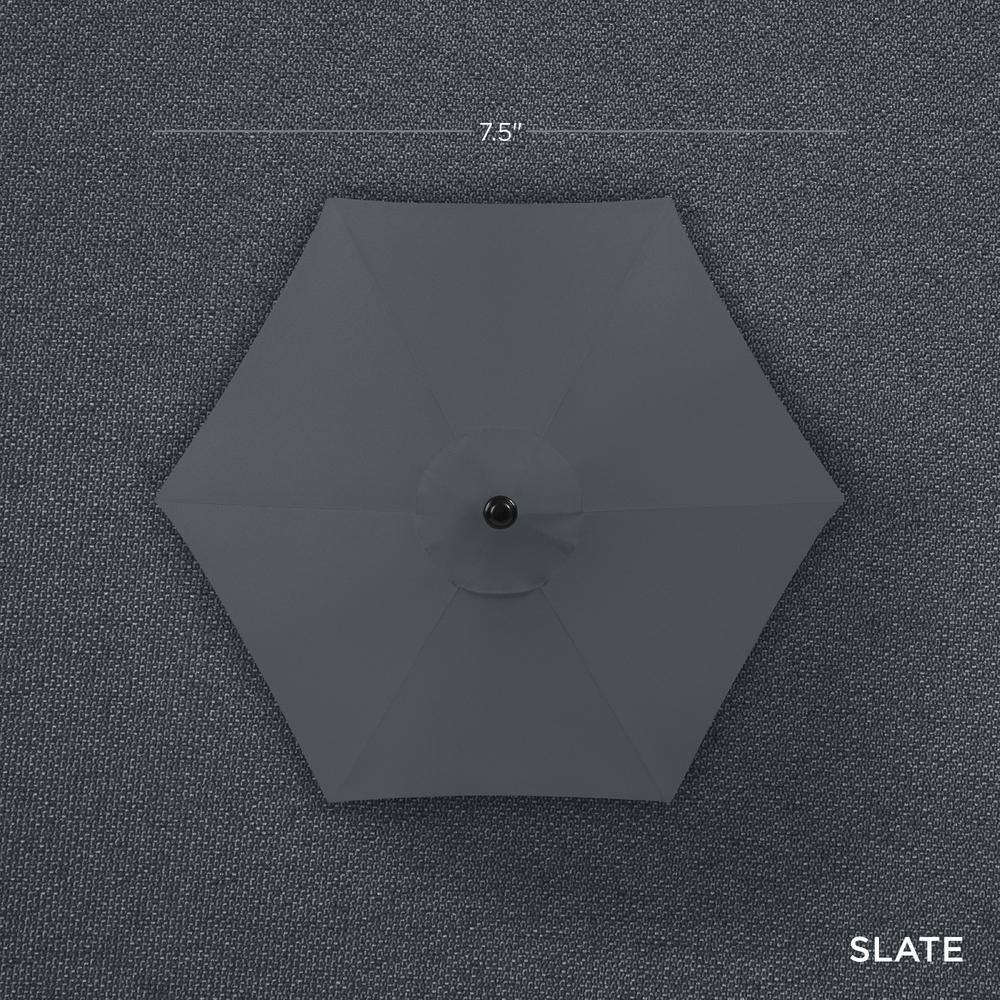 Slate 7.5 ft. Outdoor Market Patio Umbrella with Crank and Tilt - K3 - 384