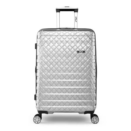 IFLY - Spectre Versus Clear Silver Hardside Luggage 24 Inch Checked Luggage -K11-0572