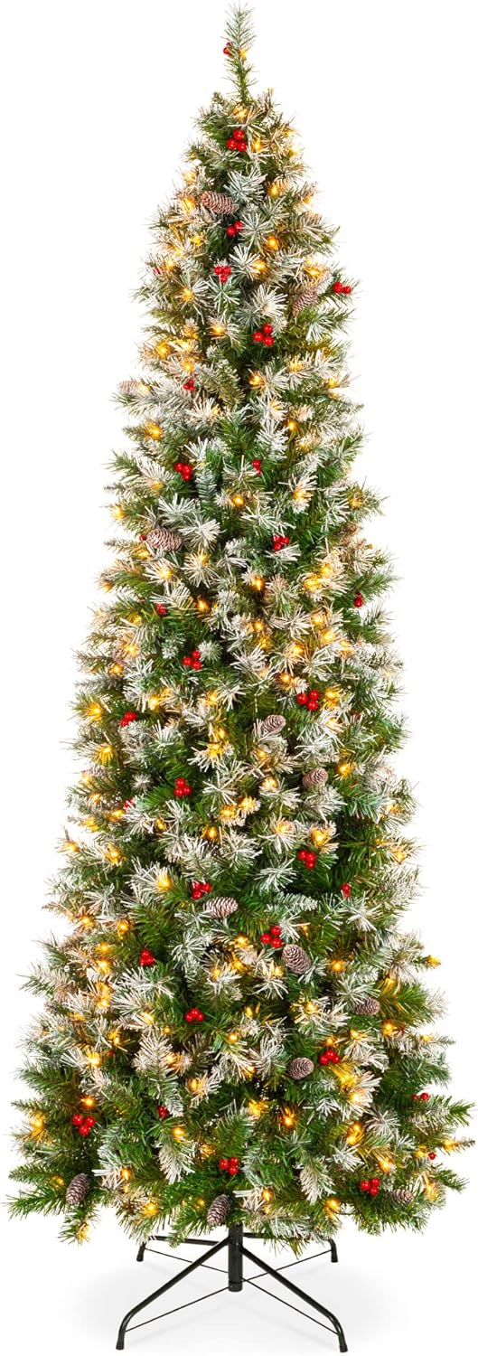 Best Choice 7.5ft Pre-Lit Pencil Tree — F8