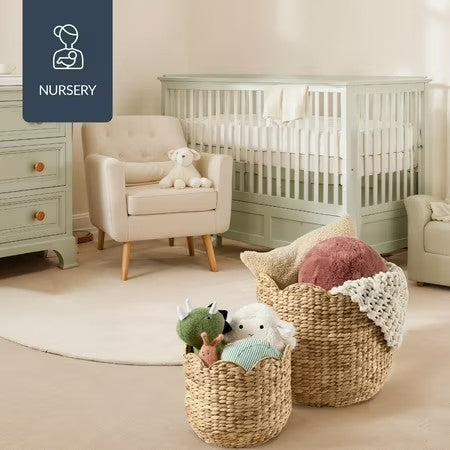 Best Choice Products Scalloped 3PC Water Hyacinth Nesting Baskets - Natural