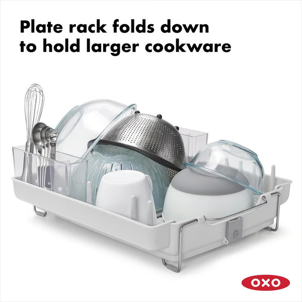 OXO Good Grips 19 in. L X 16 in. W X 5 in. H Gray Stainless Steel Dish Rack -G13-0235