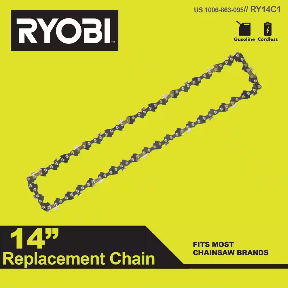 14 in. 0.050-Gauge Replacement Full Complement Standard Chainsaw Chain, 52 Links (Single-Pack) - 1447
