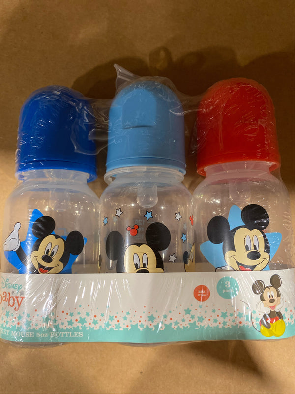 Baby Bottles 5 Oz for Boys and Girls 3 Pack of Disney Mickey Starboy Infant Bottles for Newborns and All Babies BPA-Free Plastic Baby Bottle for Baby - L13 - 700