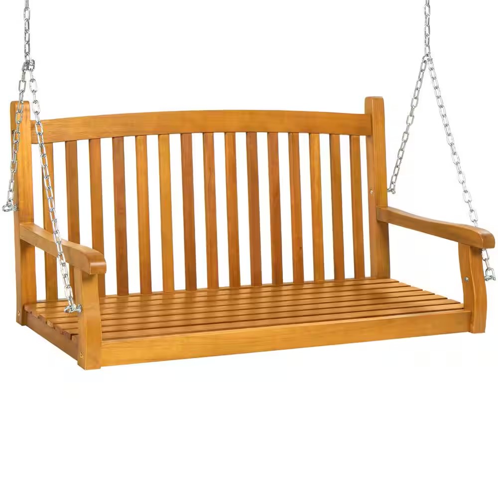 Brown Wood Porch Swing - 244