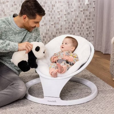 Munchkin Premium Ultra-Soft Faux Fur Baby Swing Seat Cover - White 1598