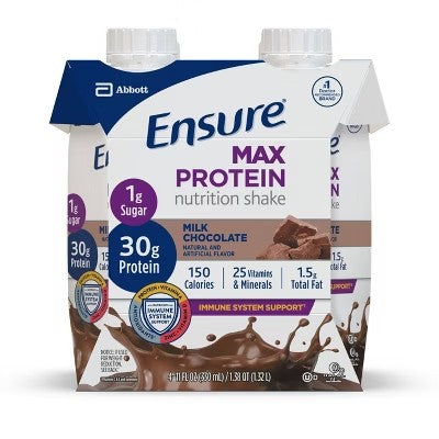 Ensure Max 30g Protein Nutrition Shake - Chocolate - 44 fl oz/4pk (Qty: 2) X36