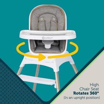 Safety 1st Grow and Go Rotating High Chair - French Gray --L6-0103 -L6-0104 -L6-0105 -C3-0331 -C3-0332