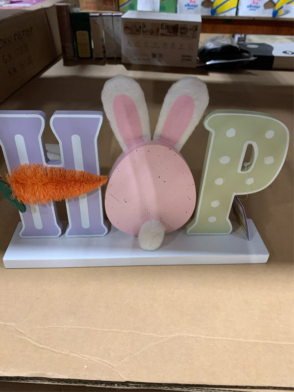 Celebrate Together  Easter Hop Sentiment Table Decor -J7-0502