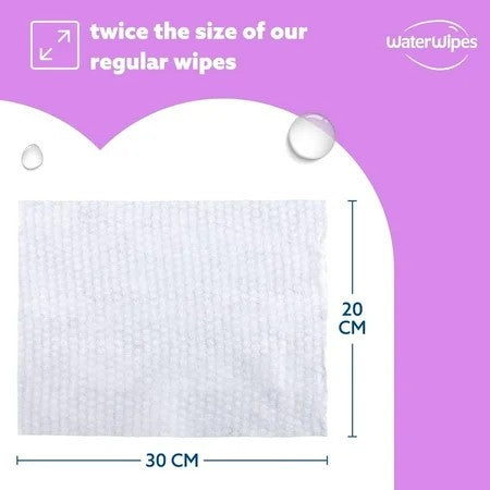 WaterWipes Adult Care, 99.9% Water Based Sensitive Wipes, 3 Resealable Packs (90 Wipes) 1458