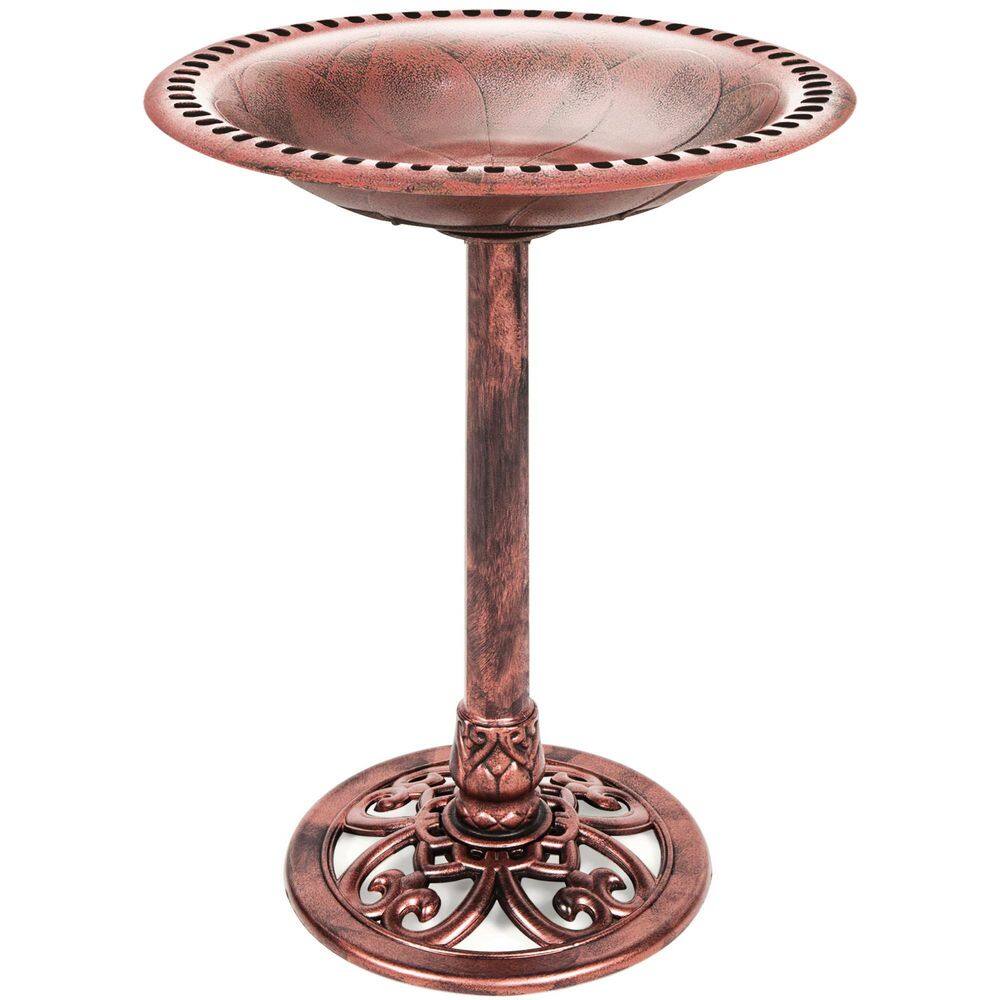 Rustic Apricot Birdbath - K1 - 341