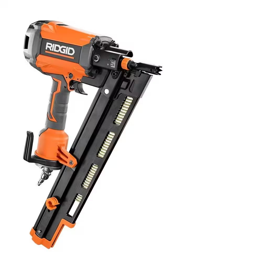 RIDGID Pneumatic 21-Degree 3-1/2 in. Round Head Framing Nailer - K133 - Tested and working