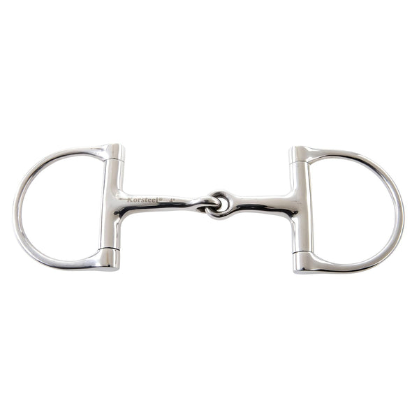 Korsteel Stainless Steel Jointed Dee Ring Snaffle Bit, 4" - K11 - 591