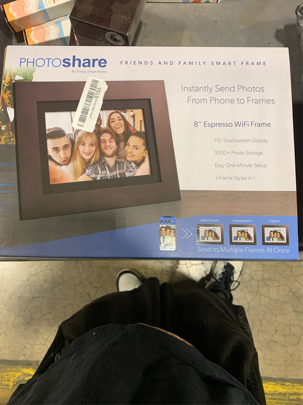 Simply Smart Home PhotoShare Friends and Family 8" Smart Digital Photo Frame -K10-0545
