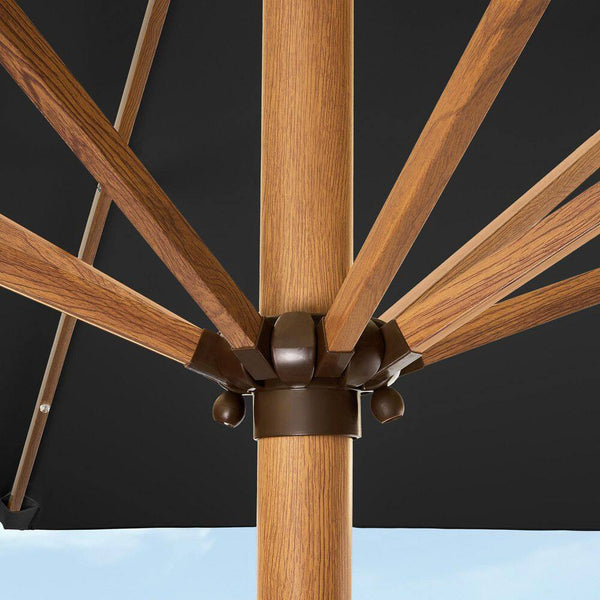 9 ft. Steel Market Patio Umbrella in Black - F2 - 1999