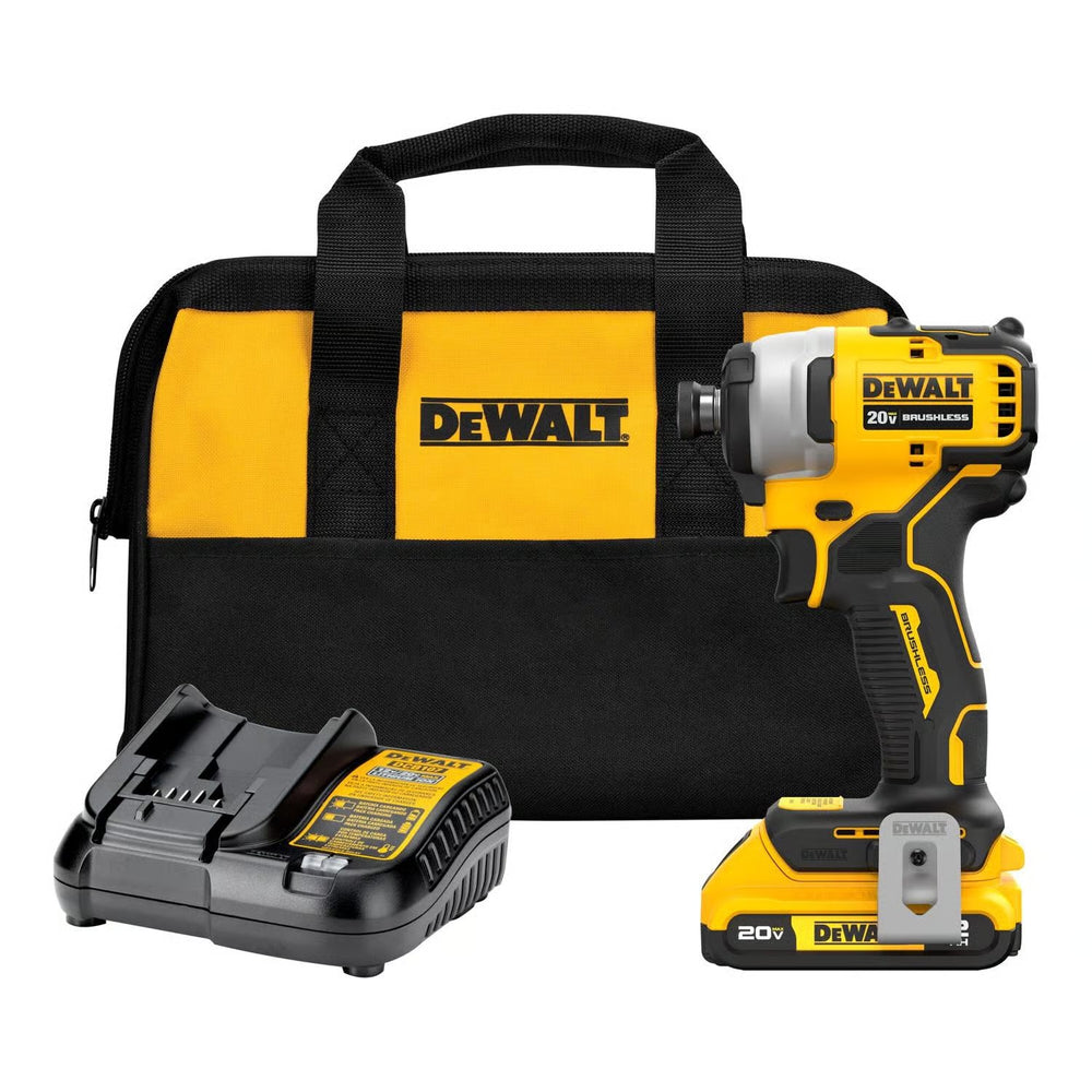 DeWalt 20V MAX ATOMIC 1/4 in. Cordless Brushless Compact Impact Driver Kit (Battery & Charger) L20 - Tested and Working