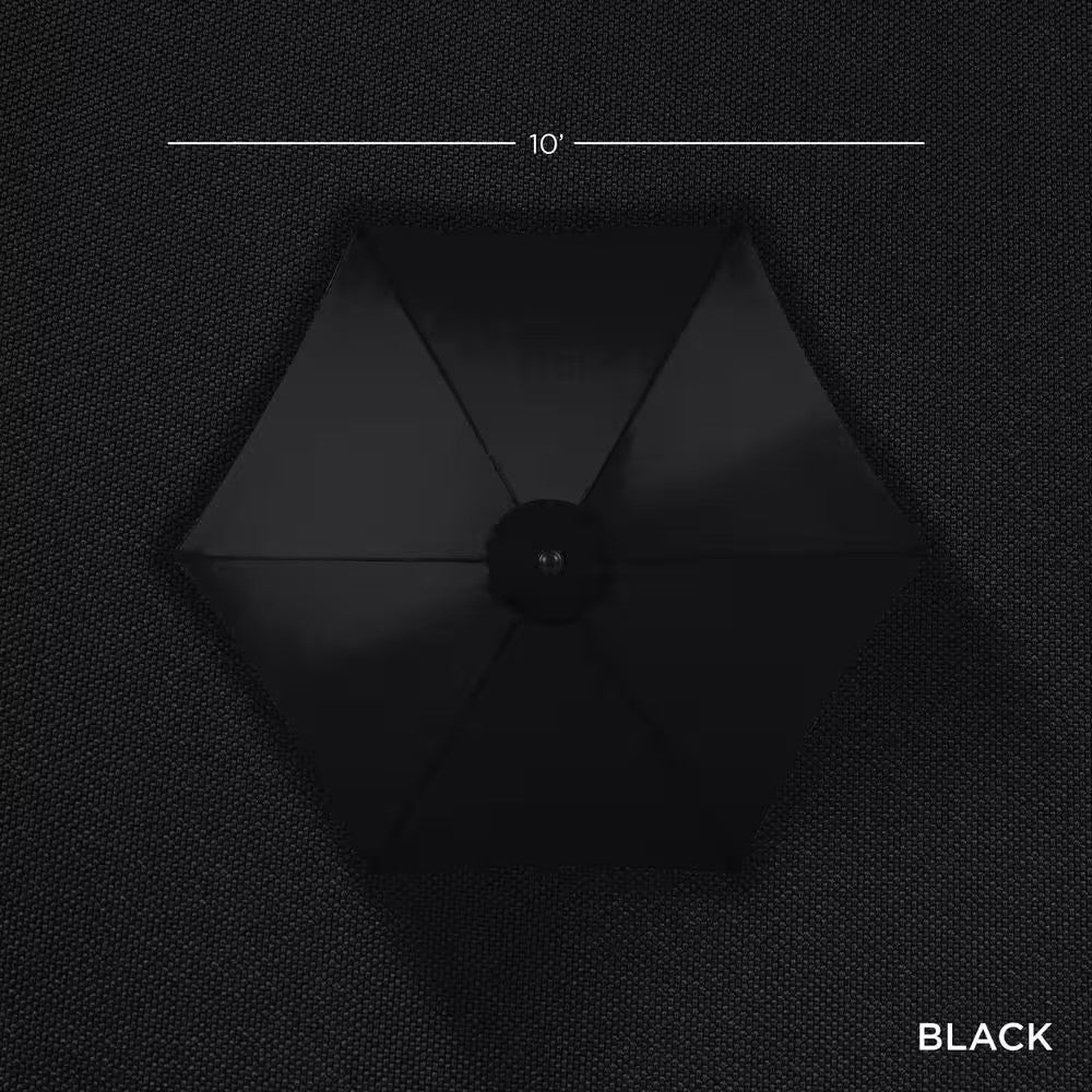 10 ft. Market Tilt Patio Umbrella in Black - B5 - 470