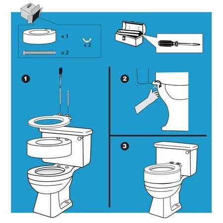 Carex Toilet Seat Riser, Elongated Raised Toilet Seat Adds 3.5 inches to Toilet Height, for Assistance Bending or Sitting, 300 Pound Weight Capacity Toilet Riser 1955