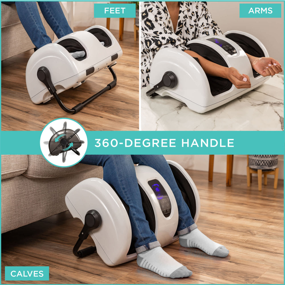 Best Choice Products Foot Massager Machine Therapeutic Reflexology Massager w/ High-Intensity Rollers - Pearl White - G1 - 1942