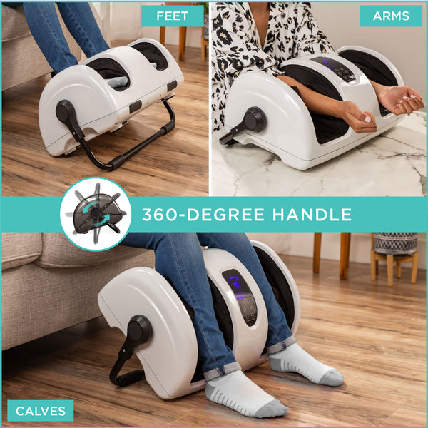Best Choice Products Foot Massager Machine Therapeutic Reflexology Massager w/ High-Intensity Rollers - Pearl White - G1 - 1942