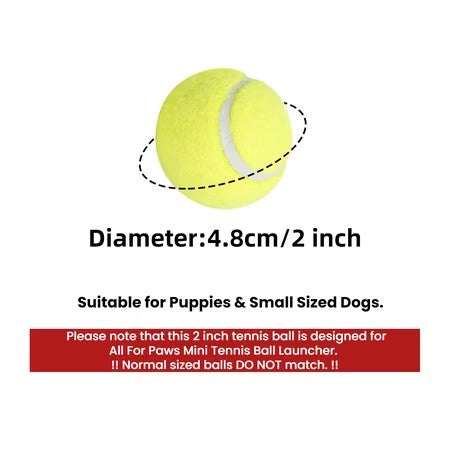 All For Paws Automatic Tennis Ball Launcher for Small to Medium Sized Dogs, 3 Balls Included, Mini - J10-1651