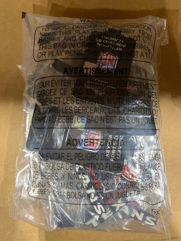Lot of 15 - Team Sports America NFL Houston Texans Bold Sporty Rubber Keychain - 5" Long x 3" Wide x 0.2" High - K14 - 669