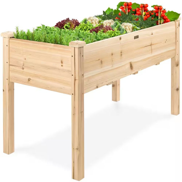 48 in. x 24 in. x 30 in. Wood Raised Garden Bed - Natural M119