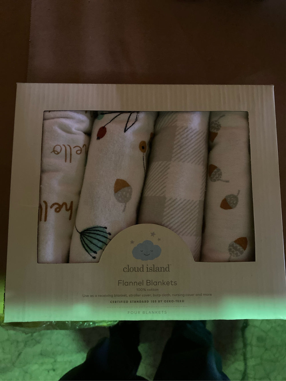 Flannel Baby Blanket Forage On - Cloud Island  - 4pk - K10 - 137