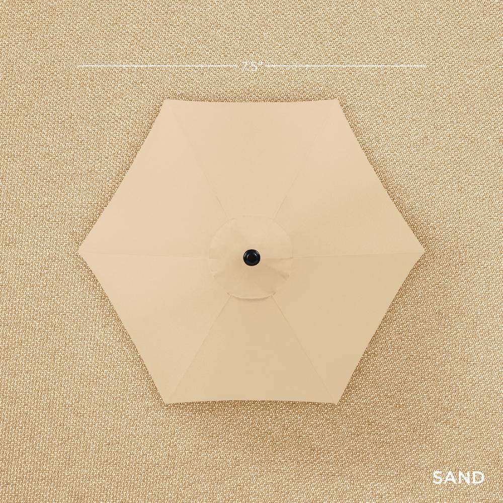 Sand 7.5 ft. Outdoor Market Patio Umbrella with Crank and Tilt - L3 - 350