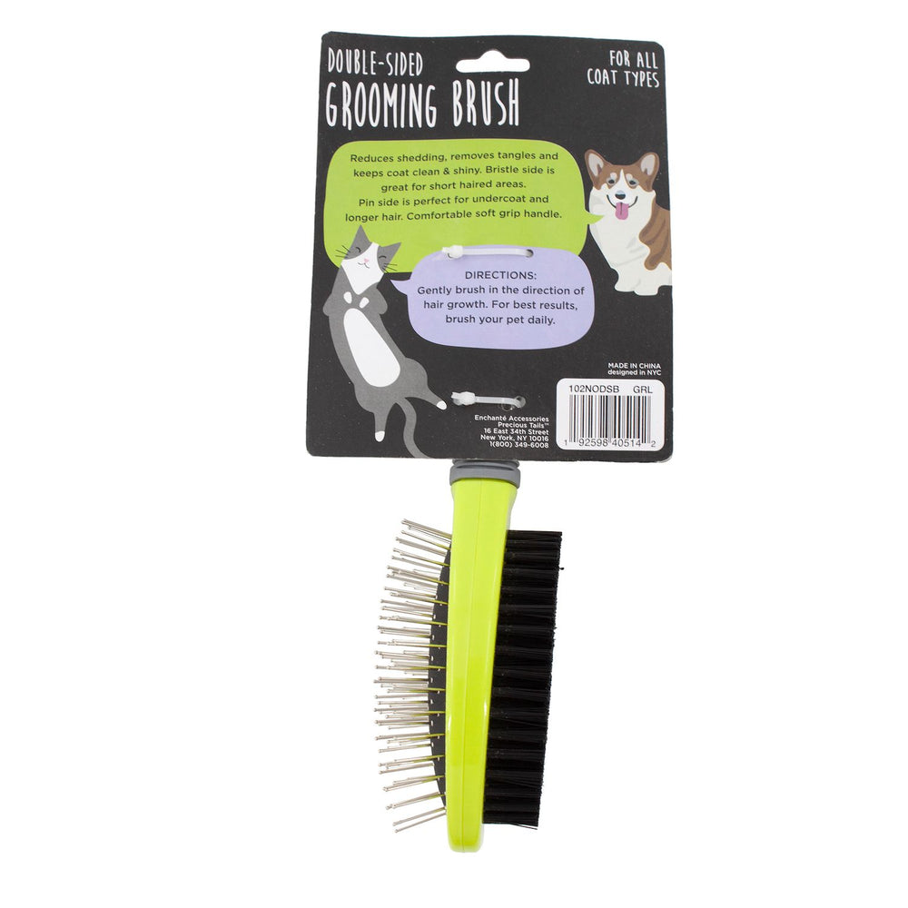 Precious Tails Double Sided Pet Grooming Brush - L10 - 533