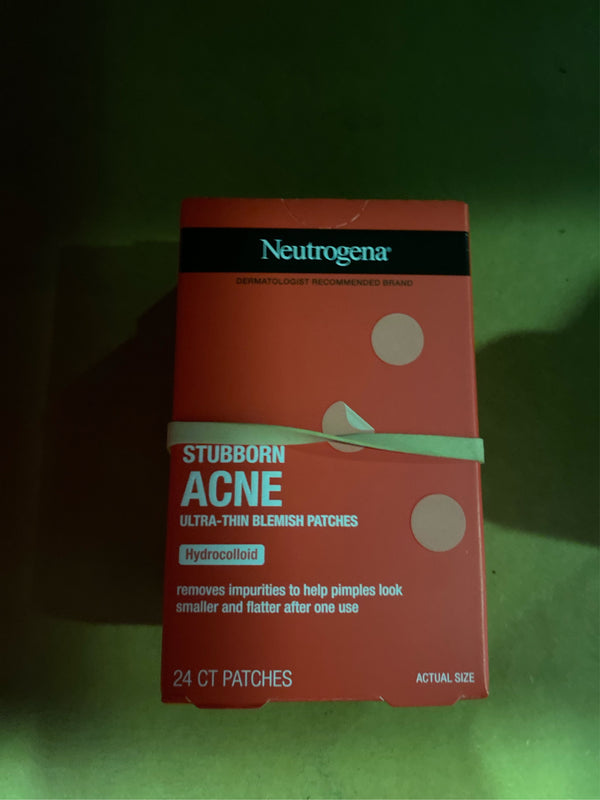 (Lot of 2) Neutrogena Stubborn Acne Patches - Ultra-Thin Hydrocolloid Spot Stickers - 24ct - C4 - 361