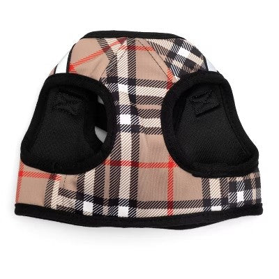 The Worthy Dog Plaid Sidekick Harness Vest - Tan - S - K11 - 597