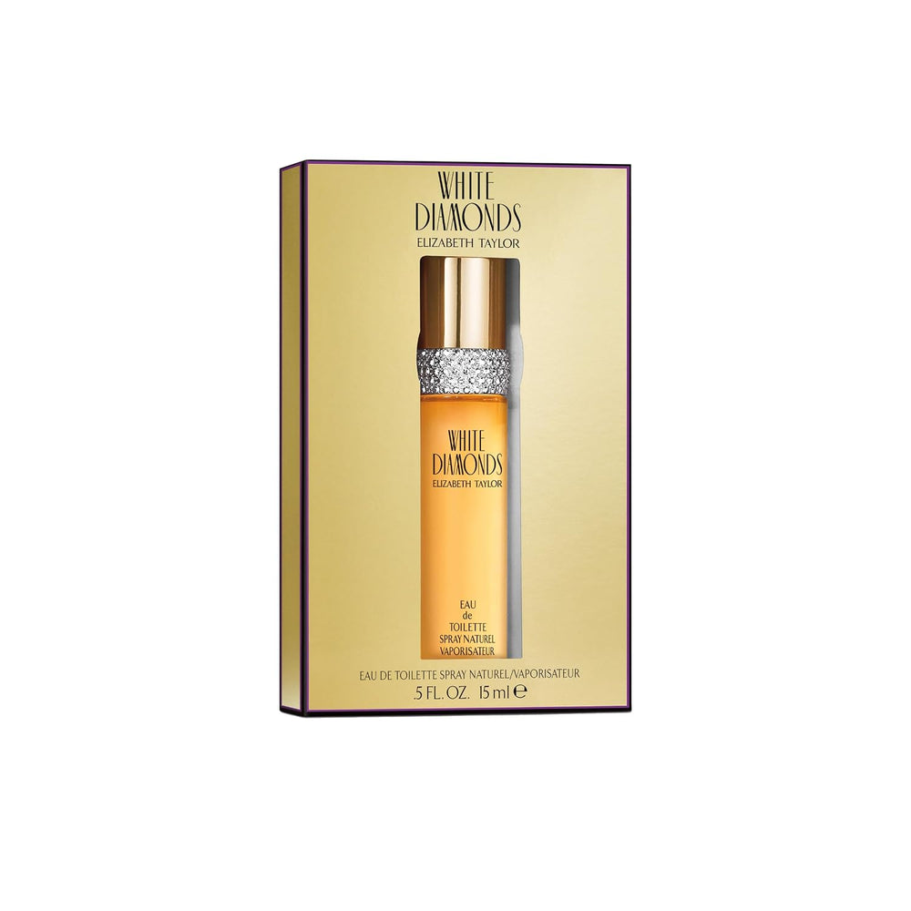 Elizabeth Taylor White Diamonds Women's Perfume, Long-Lasting Floral Fragrance for Her, Eau de Toilette EDT Spray, 0.5 fl oz - K3 - 1445