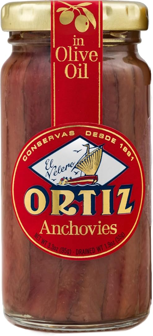Ortiz Anchovy Fillets in Oil 95 Gram Jar