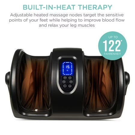 Best Choice Products Foot Massager Machine, Therapeutic Reflexology Massager w/ High-Intensity Rollers - Satin Black - G1 - 1941