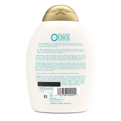 OGX Quenching+ Coconut Curls Conditioner with Coconut Oil, Citrus Oil & Honey - 13 fl oz - G12 - 1116