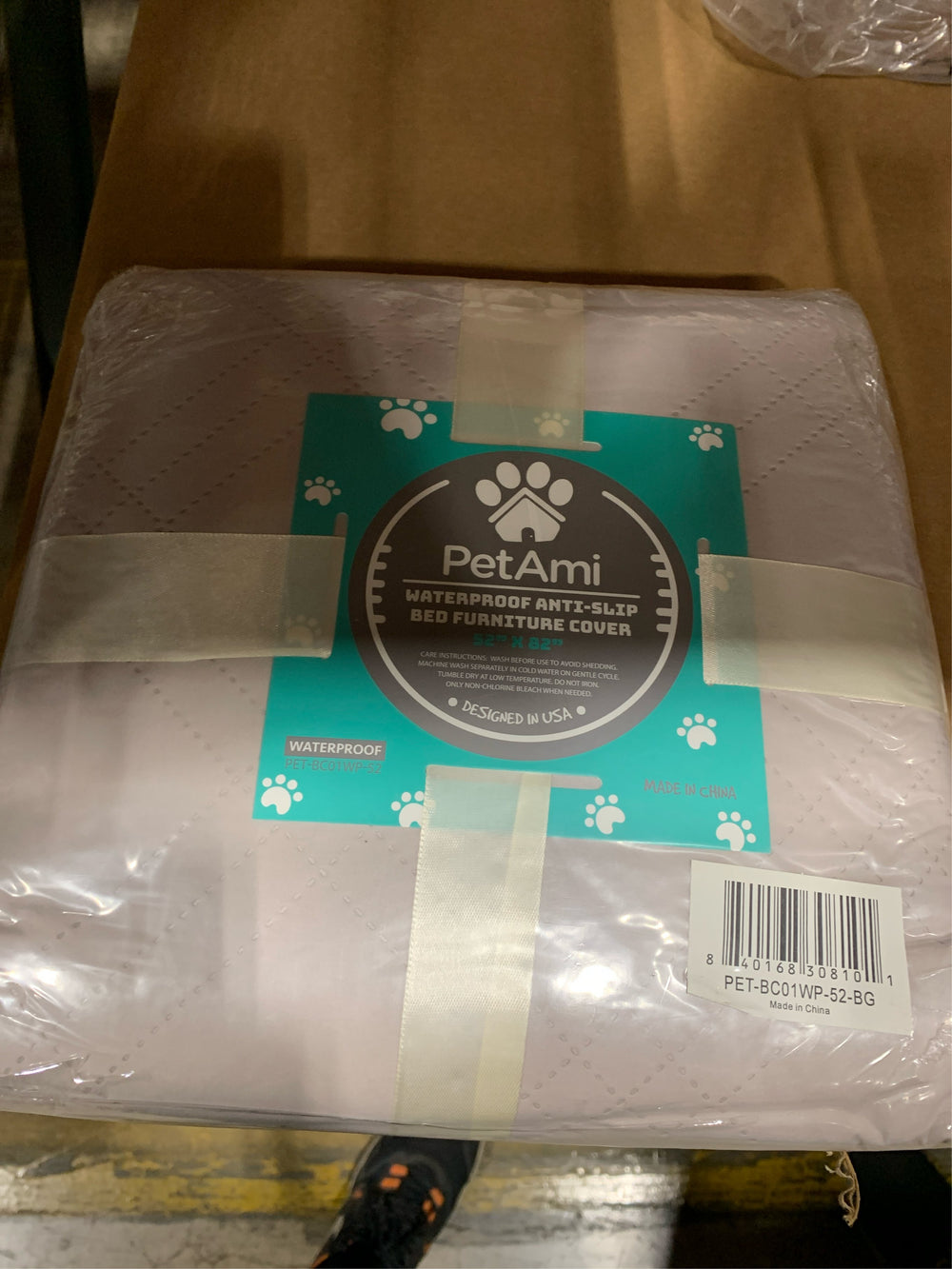 PetAmi Waterproof Bed Cover for Dogs, Waterproof Pet Blanket Couch Cover, Reversible Furniture Cover Sofa Protector for Pet Cat Bed, Washable Waterproof Blanket Dog Cover for Couch Seat, 102x82 Beige -J10-1656