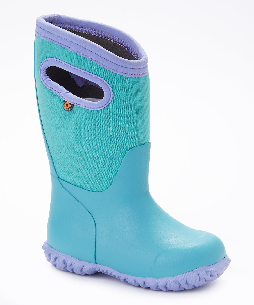 Turquoise & Purple Durham Rain Boots - Girls Kids Size 3 - L9 - 145