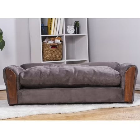 Moots VIP Microsuede Oak Couch Dog Bed, Charcoal, Large - A1 - 404
