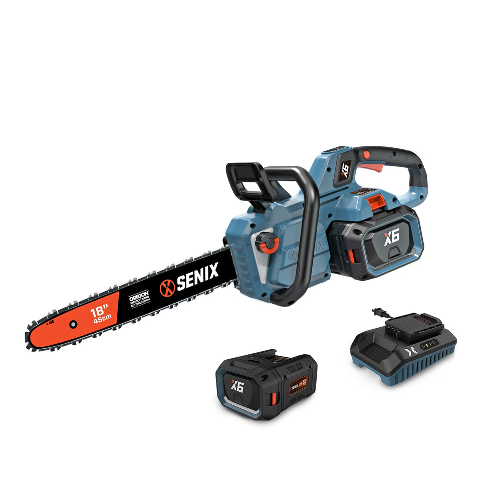 SENIX 60-volt Max 18-in Battery 4 Ah Chainsaw (Battery and Charger Included) - 1383